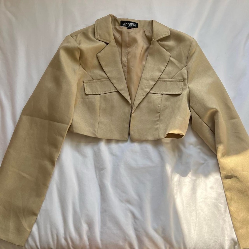 Beige Cropped Jacket - image 2